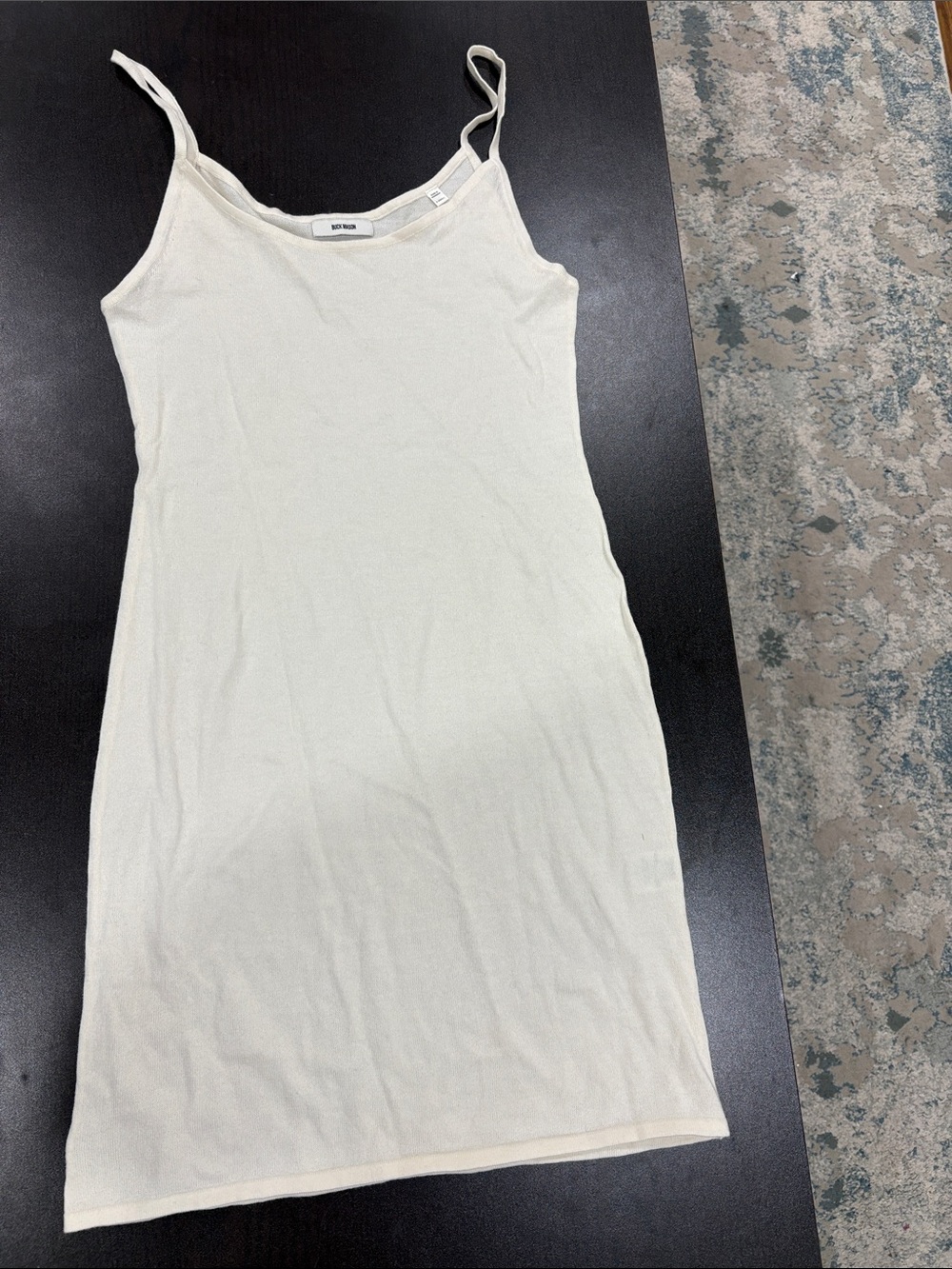 Buck Mason Women’s XS Ivory 100% Cotton Longline Camisole Tank Too NWOT